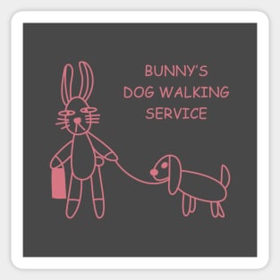 Bunny's Dog Walking Service Sticker